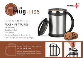 Enjoy Hot Drinks On the Go with Vacuumized Travel Mug with Lid