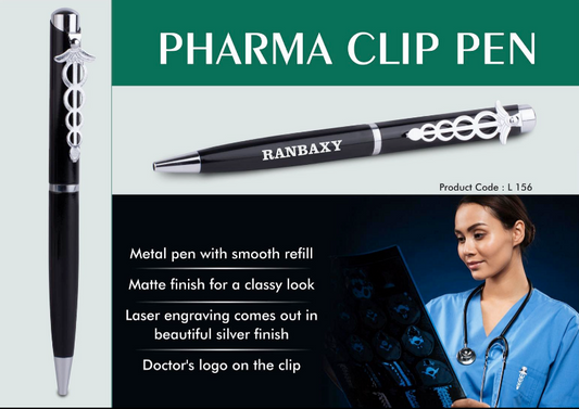 Pharma Clip Pen | Metal Body with German Refill