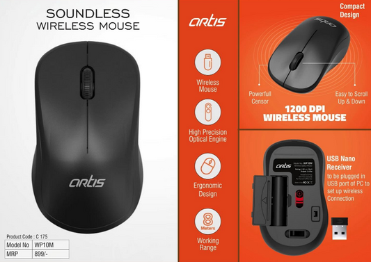 Soundless Wireless Mouse (WP10M)