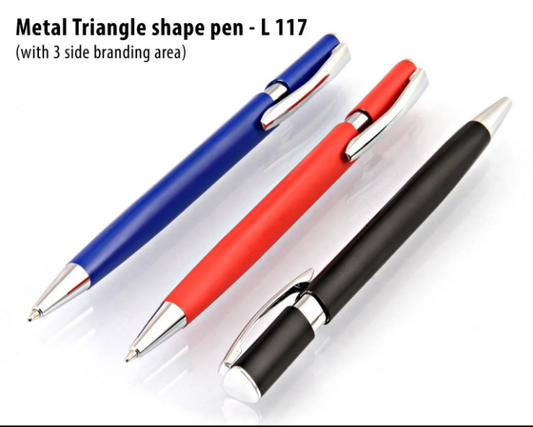 Metal triangle shape pen