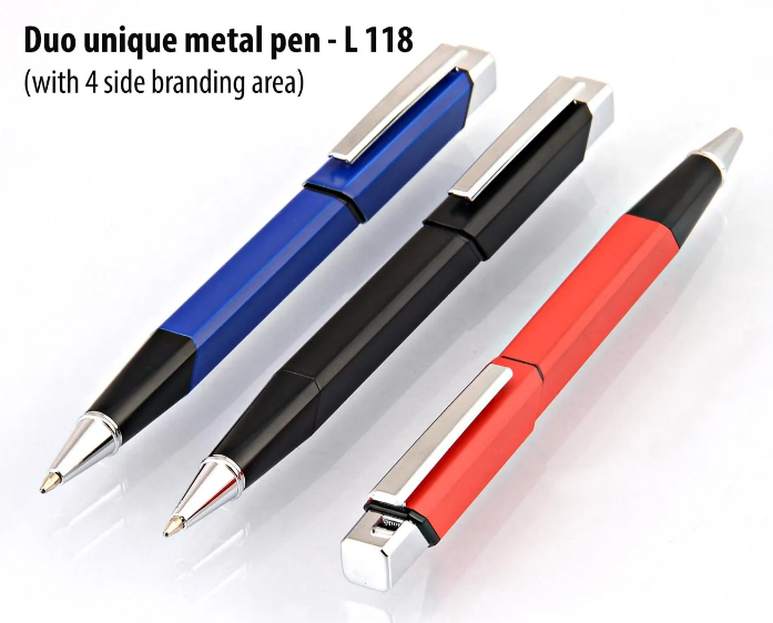 Duo unique metal pen