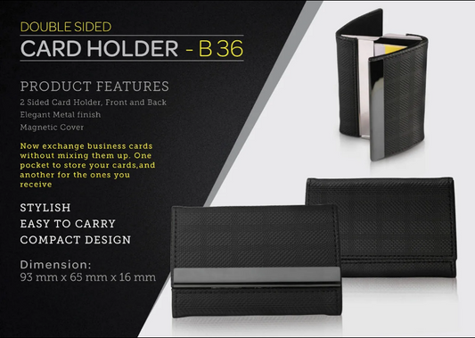 Double side card holder