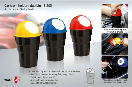 Car trash holder / dustbin (fits in car cup / bottle holder)