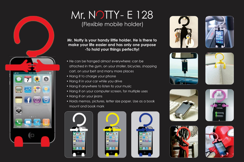 Mr. Notty: Flexible Mobile Holder (Multipurpose)