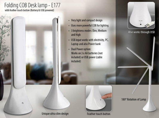 Folding COB Desk Lamp With Feather Touch Button