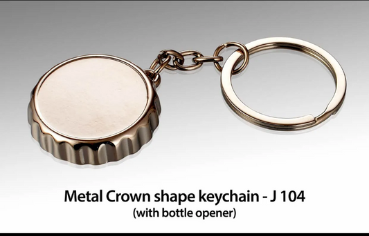 Metal Crown shape keychain with bottle opener