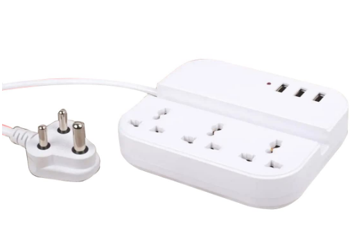 Power Board Square: Multi Point Extension Board With USB Ports And Phone Stand
