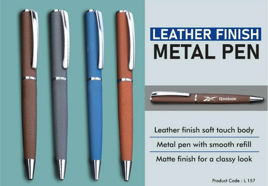 Leather finish Metal Pen