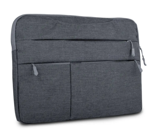 Laptop Sleeve With Soft Inner Lining | 6 Outside Spacious Pockets | Soft Touch Fabric For Gadget Protection