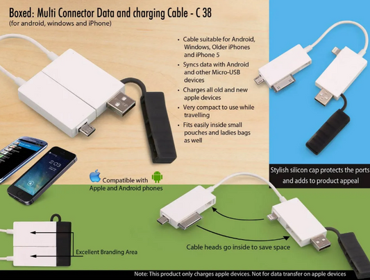 Boxed: Multi connector Data and charging cable