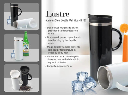 Lustre Stainless Double Wall Mug