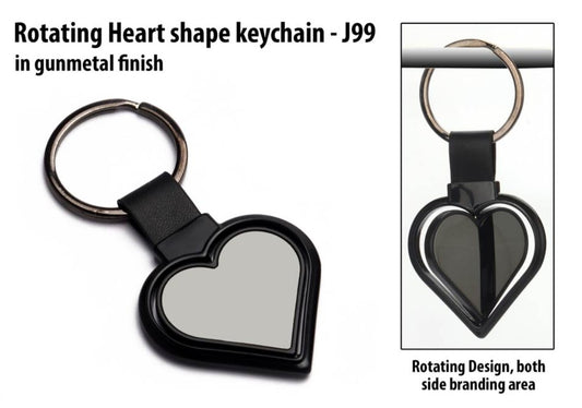 Rotating Heart shape keychain(Metal)