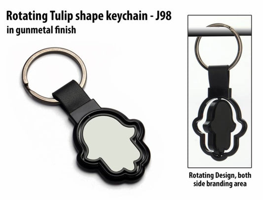 Rotating Tulip shape keychain(Metal)