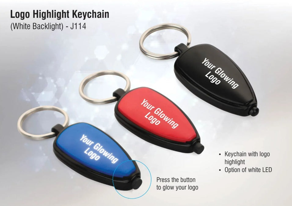 Logo highlight keychain (white backlight)