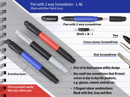 Pen With Two Ways Screw Driver