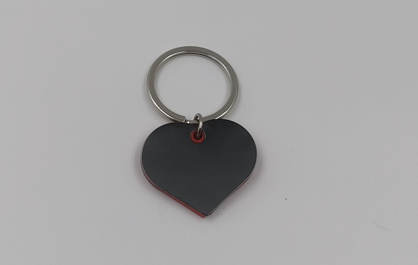 Heart shape keychain with highlights