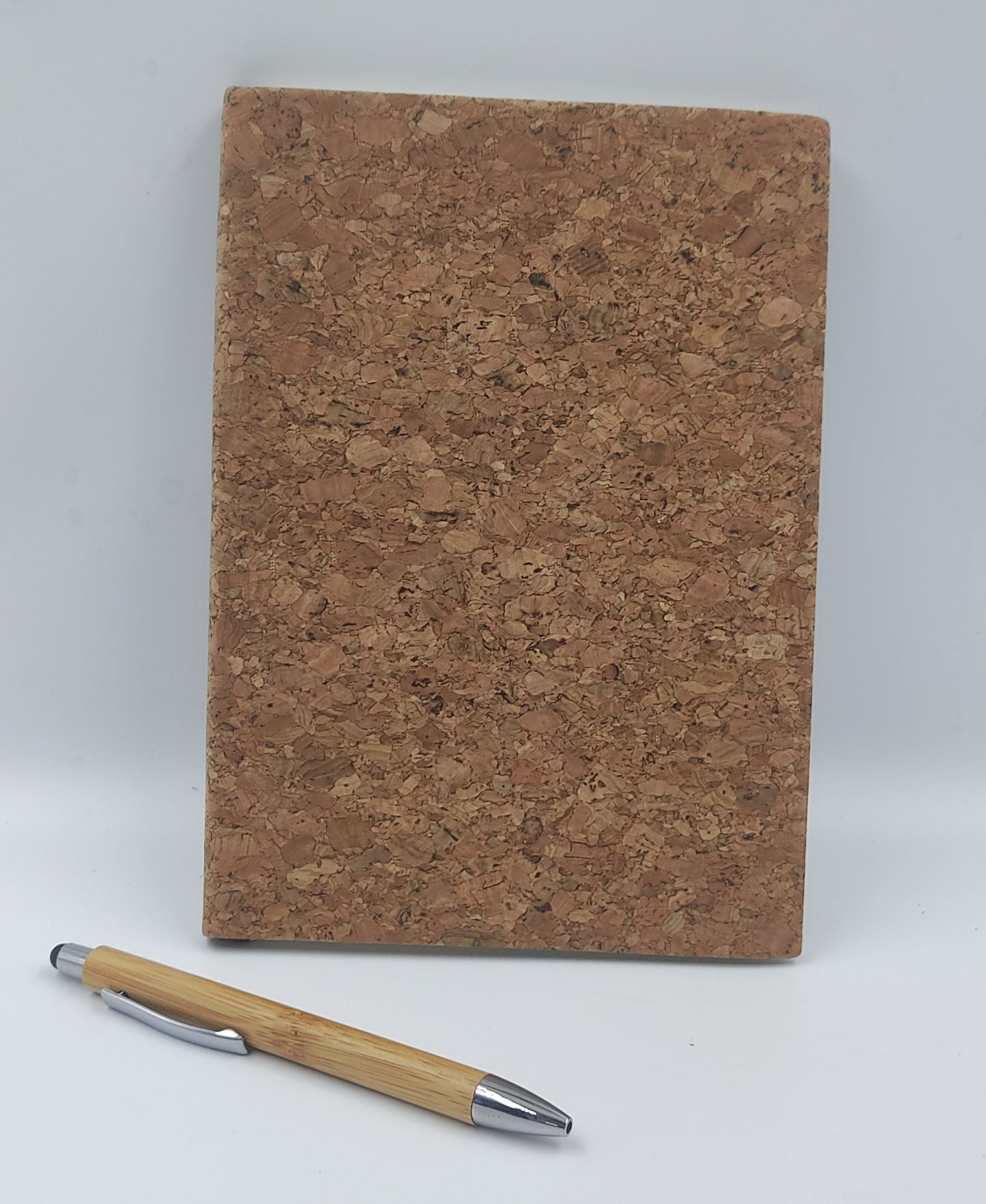 Cork Notebook With Cork Grip Velvet Touch Pen | Gift Set In Black Texture Box