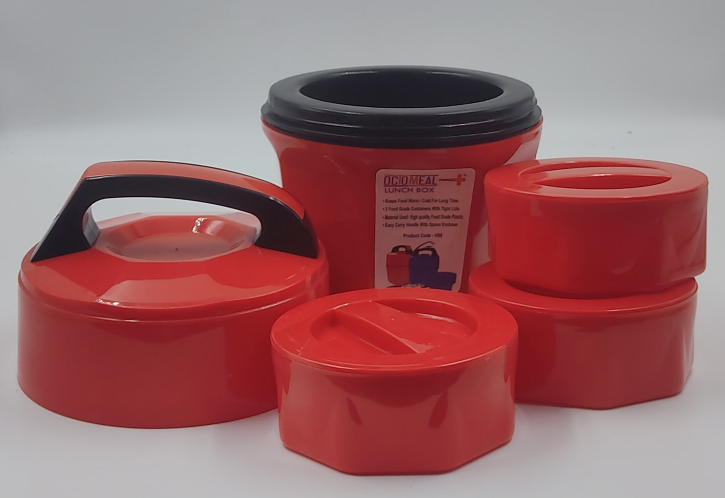 Octomeal Lunch Box – 3 Containers (Plastic)