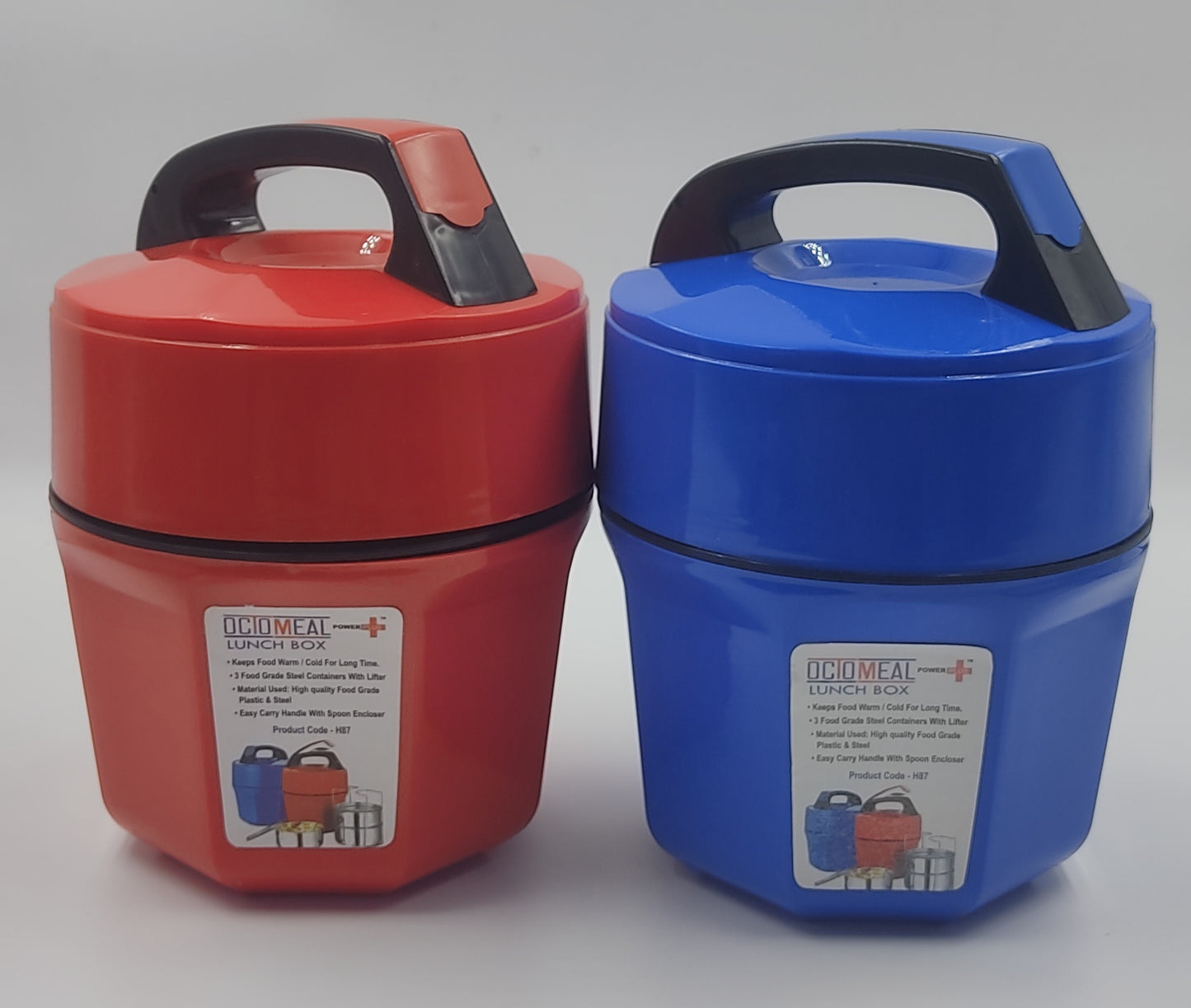 Octomeal Lunch Box – 3 Containers (Steel)