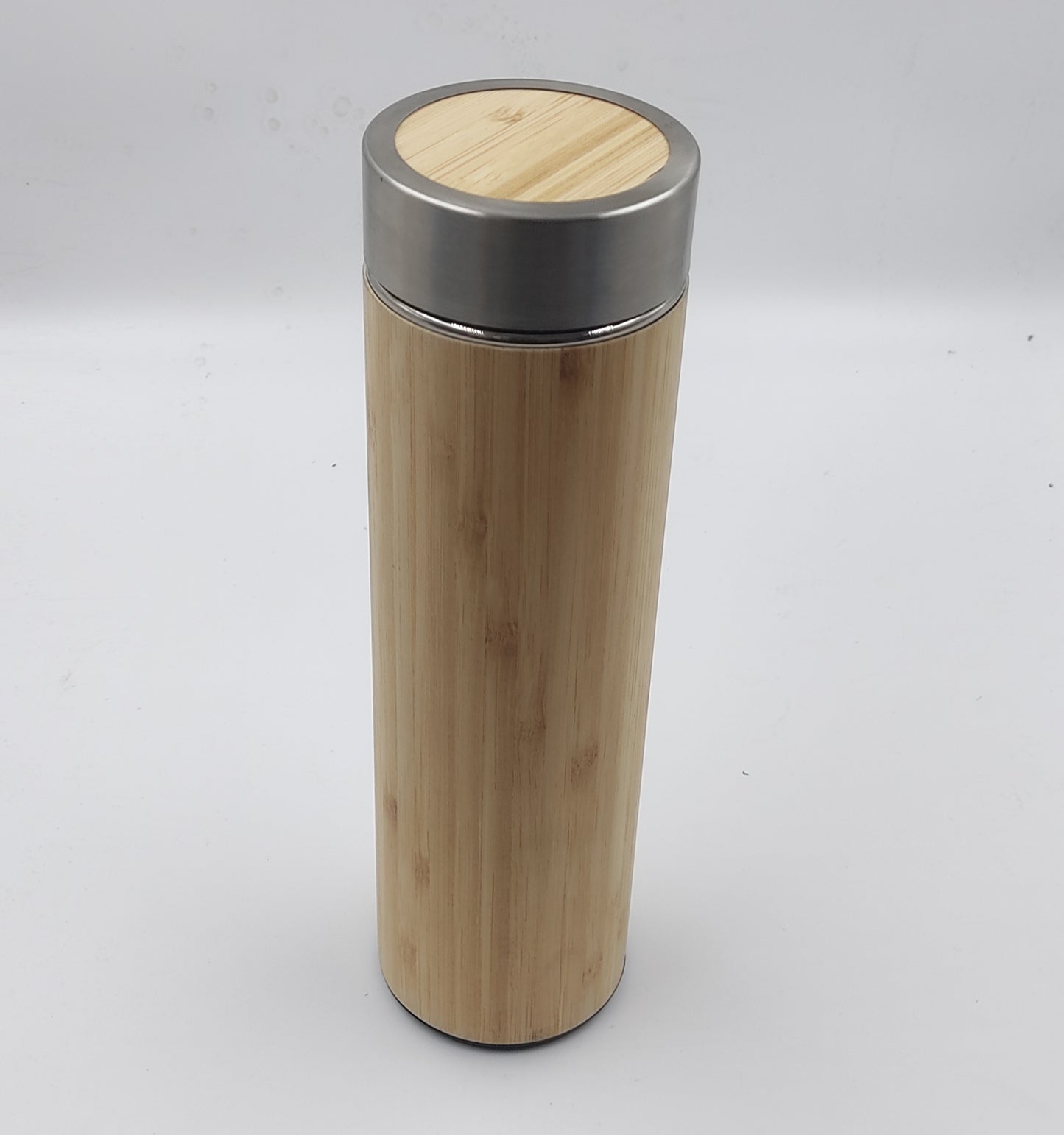 Zen Stainless steel Bamboo Vacuum flask with Tea Strainer Capacity 500ml approx