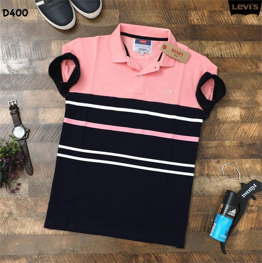Levi's Men's TShirt 100% Cotton Black With Pink