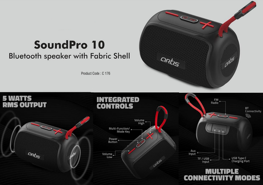 Soundpro 10 Bluetooth Speaker With Fabric Shell
