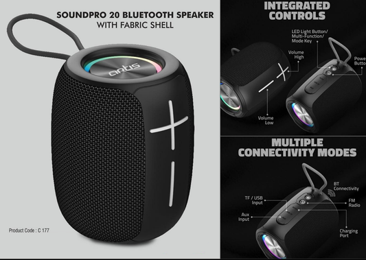 Soundpro 20 Bluetooth Speaker With Fabric Shell